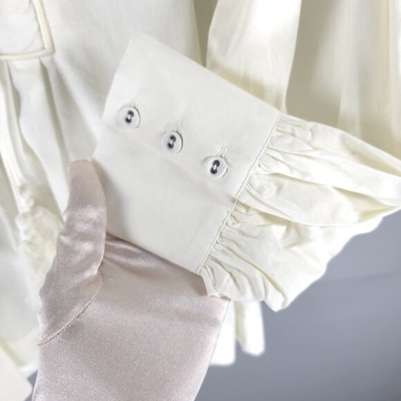 NWT‎ Joie Dracha Porcelain Pleated Top Long Sleeve Top 9118P04950B Size S - Picture 12 of 14